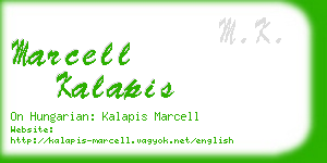 marcell kalapis business card